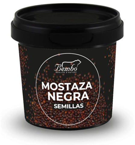 Semillas de Mostaza Negra Bembo 90 g – Especia Aromática para Carne, Verduras y Salsas – Sabor Intenso y Beneficios Naturales.