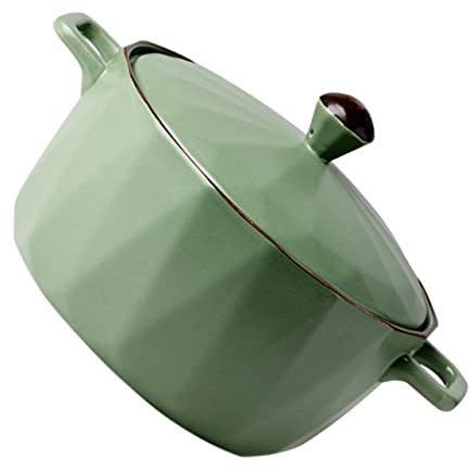 Cabilock 1 Pezzo zuppiera in ceramica Doppio moderno durante la notte zuppa microonde ciotola da cucina ciotola di noodles di ramen ciotole di pasta ciotola di ramen Green