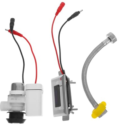 LALAFINA Automatic Sensor Urinal Flush Valve Kit b Panel Abs Solenoid Valve Dc Power Smart Bathroom Toilet Flush Replacement Assembly