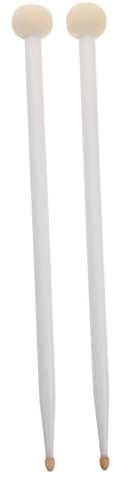 BESTonZON 2 pièces Mailloches Tambour Feutre Durables à Double Tête Maillets Bois pour Batterie Timbales et Grosse Caisse Accessoires Percussion Polyvalents
