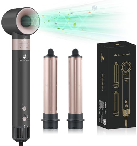 [Double Tension] Airstyler 7 en 1, Sèche Cheveux avec Brosse Soufflante, Fer à Friser Auto, Lisseur Air, Brosse Cheveux Bouclés, pour un coiffage polyvalent