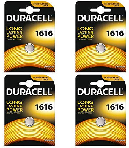 Duracell CR1616 Lot de 4 piles bouton Lithium 3 V