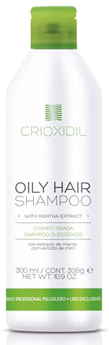 CRIOXIDIL - Champú Antigrasa - Oily Hair Shampoo - 300 ml - Equilibra la Grasa del Cuero Cabelludo - Purificante y Astringente - Champú Seborregulador sin Efecto Rebote