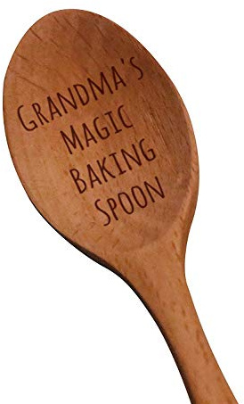 Laser Engraved Grandma's Magic Baking Spoon Wooden Spoon - Funny Grandmother Gifts for Nana - New Grandma Birthday and Christmas Gift - Unique Novelty Keepsake and Stocking Filler