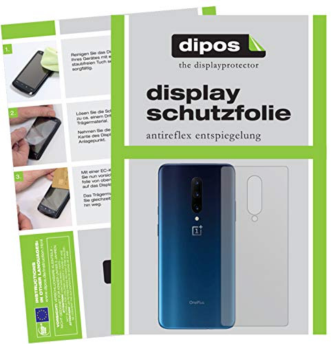dipos 2x Protector de Pantalla mate para OnePlus 7 Pro Rückseite | Antirreflejos, anti-reflectante, ajuste perfecto, antiarañazos, sin burbujas, compatible con huellas dactilares, autoadhesivo