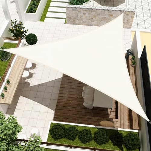 HENG FENG Sonnensegel Dreieckig 3,6x3,6x3,6m, Beige