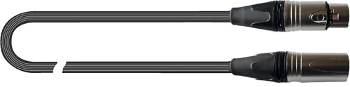 QUIK LOK - JUST/MF-20 SL Mikrofonkabel, ausgewogen, 20 m, XLR männlich/weiblich, Silber-Finish