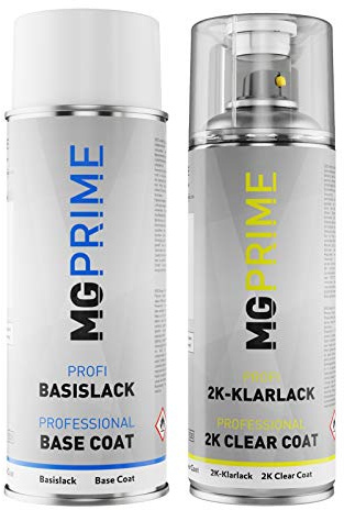 RAL 7048 Perlmausgrau / Pearl mouse grey Lack Spraydose + 2K-Klarlack matt | Set aus Basislack + 2K-Klarlack, Sprühdosen 400 ml, schnelltrocknend