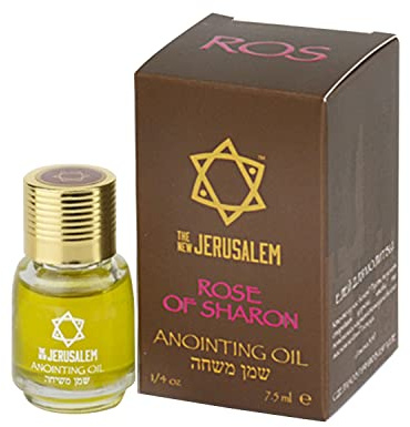 Boutique d'huile de pommade, fabriquée à la main en Terre Sainte Israël, ingrédients 100% naturels, huile d'olive vierge pure, parfums de la Sainte Bible, notes spirituelles, Rose of Sharon, 7,5 ml