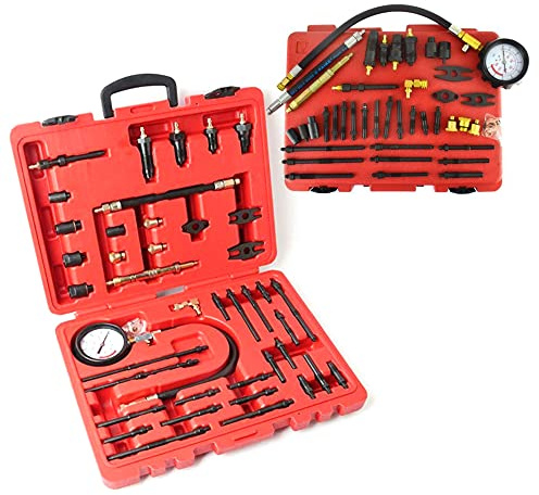 Comprobador de compresión para motores diésel de gasolina, coches, camiones, medidores, probadores de pérdida de presión, juego de prueba de dispositivo de medición universal y motores, kit de