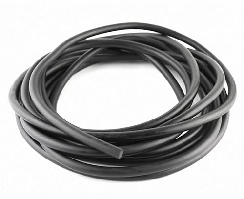 Rund snöre, tätning av gummi, 1 m, EPDM, svart, gummisnöre, runda snören, skumgummi, fogsnöre (diameter 5 mm)