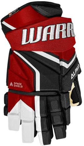 Warrior Alpha LX2 Handschuhe Junior, Größe:11 Zoll, Farben:Schwarz/Rot/Weiss
