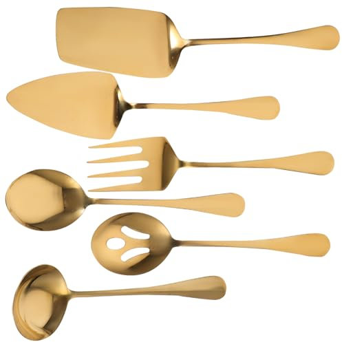 VINTORKY Set Di Utensili Da Pranzo Essenziali in Acciaio Inossidabile Da 6 Pezzi Forchetta Cucchiaio Coltello Per Uso Quotidiano E Feste