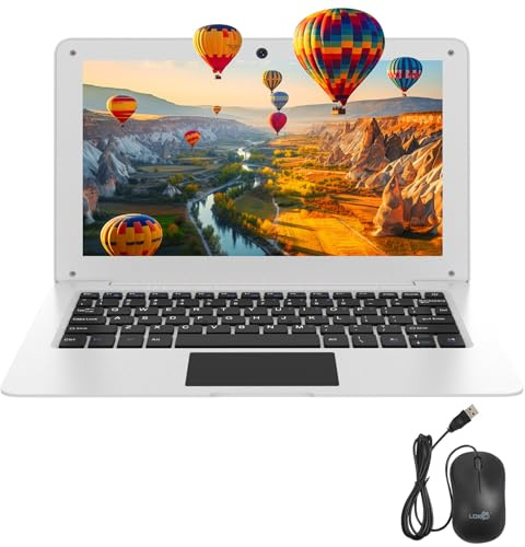 HOARDER 10.1 inch Mini Laptop Computer Netbook PC for Kids Students,supports Windows 10,Intel Celeron N4000 CPU, 8GB RAM 128GB SSD expandable, Wifi and Bluetooth 4.0-White