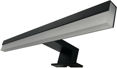 ACCE LED Spiegelleuchte Bad, Spiegelleuchte mit Schalter Neutralweiß Spiegellampe Badezimmer 230V, Spiegellampen Spiegel Badezimmerschrank, IP44 Wasserdicht Badspiegelleuchte (schwarz, 50cm)