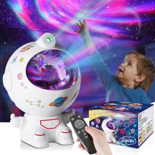 Ltteaoy Kids Sensory Lights for Autism, Astronaut Galaxy Night Light Projector Bedroom Adjustable Brightness&Timable, Adhd Sleep Aid,Birthday Gift