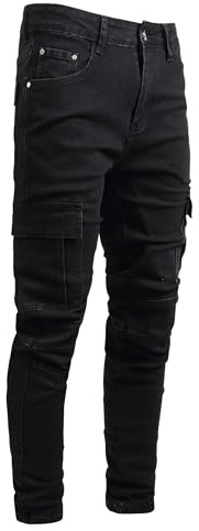 Herren Slim Fit Stretch Jeans Zerrissene Röhrenjeans für Männer, Distressed Destroyed Regular Straight Leg Fashion Comfort Flex Waist Jeanshose, Teenager Lässige Mode Skinny Cargo Designer Denim Hose
