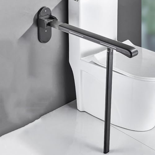Haltegriff für Sicherheit im Badezimmer – Faltbare Toilette mit Bein, wandmontierter Anti-Rutsch-Griff, klappbare herunterklappbare Schienen