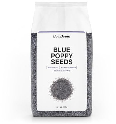 GymBeam Semi di Papavero Blu - Ricchi di Fibre, Superfood Vegano - Semi Oleosi Interi per Prodotti da Forno, Dolci, e Frullati - Fonte di Proteine e Grassi Insaturi per Cucina Vegetale, 500 g