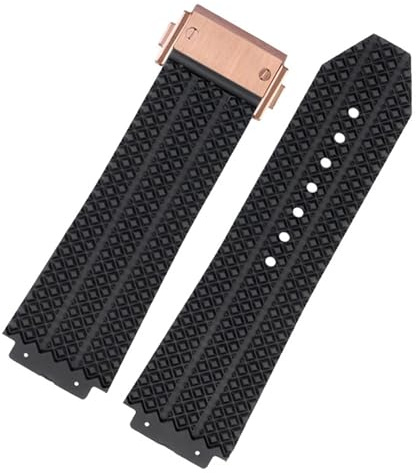 CHCWR FKM Fluorosilicon Watchbänder für Hublot Urknall Silicon 25 * 17mm 26 * 19mm wasserdichte Männer -Uhr -Gurt -Kette Gummi -Armband Armband Armband