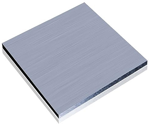 Chapa de aluminio, 1 pieza, placa plana de aluminio recubierta de película protectora, rectangular tratable térmicamente, de 2 mm de espesor.(300x300mm)