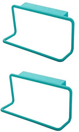Over the Door Towel Rail, Dish Towel Holder for Hanging Over The Cupboard Drawer Cabinet Kitchen Bathroom Bar(blue)