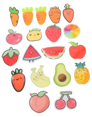 Broche Fruit Garçon et Filles 19 Pièces en Acrylique, Motif Cartoon | Fraises, Pastèques, Pêches et Cerises, Style Mixte, pour Sorties Décontractées et Fêtes D’ Style Aléatoire