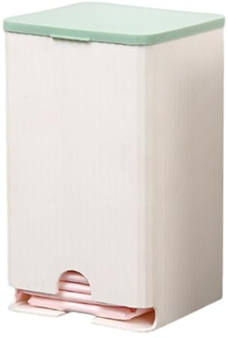 Organizer per tamponi da bagno, scatola portaoggetti per prodotti femminili con coperchio, contenitore con divisori, supporto compatto per assorbenti, salviette, articoli in cotone e igiene personale