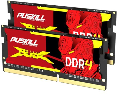 PUSKILL Mémoire RAM DDR4 16Go Kit (2x8Go) 3200MHz PC4-25600 CL22 1,2V, SODIMM 260 Broches pour PC Portable et Ordinateur Portable Gaming, Plug & Play, Compatible Intel et AMD
