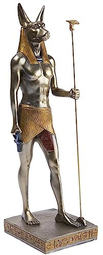 Lachineuse - Anubis Statue 31 cm – Egyptian God – Antique Egypt Decoration Statuette – Dog Head Figurine – Bust – Original Decorative Gift Idea – Indoor Decoration