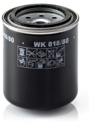 MANN-FILTER, WK 818/80 Bränslefilter | För lastbilar och bussar, bränslesystemskydd, injektorskydd, ren bränsleförsörjning, äkta OE-teknik