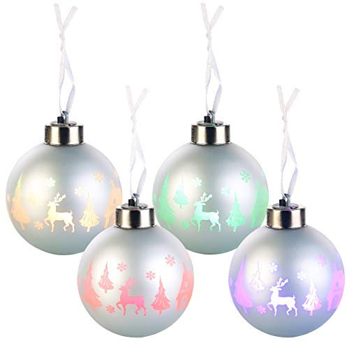 Lunartec 4 Boules de Noël à LED Couleur Changeante