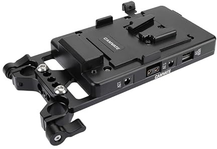 CAMVATE V Lock Montageplatte Netzteil Splitter mit 15mm Stabklemme