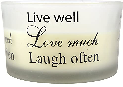 HS Candle Vela aromática XXL (diámetro 13 cm) SPA, larga duración de combustión, 3 mechas