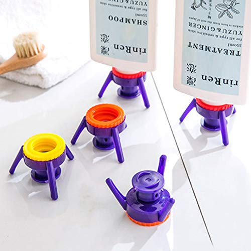qisong 6 st Toss It flasklock stativ kit plast flaskhållare krydda schampo gelfäste läckagesäkert skydd flip it inverterade lock-set