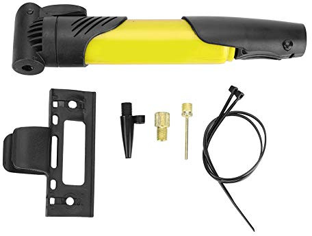 Mini Pompa per Bici, Pompa per Bici Pompa per Telaio Portatile, Pompa per Aria Portatile Compatta per Bicicletta Gonfiatore per Pneumatici per Bici Durevole con Kit di Montaggio Telaio per(giallo)