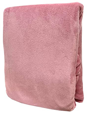 Leonado Vicenti Sábana bajera ajustable de invierno extra cálida de felpa rosa 180 x 200 / 200 x 200 cm, suave de cachemira Touch