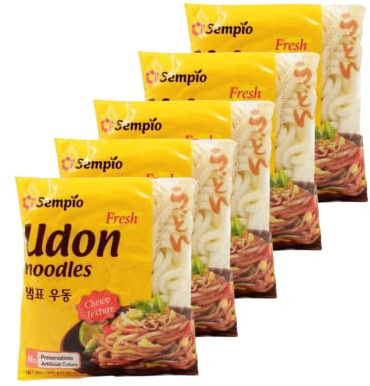 Sempio - Tallarines de Udon Frescos, (Pack de 5)