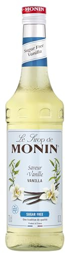 MONIN - Vanille Sans Sucre - Pour Café, Chocolat Chaud, Capuccino ou Latte - Arômes Naturels - Bouteille en Verre - 70 cl