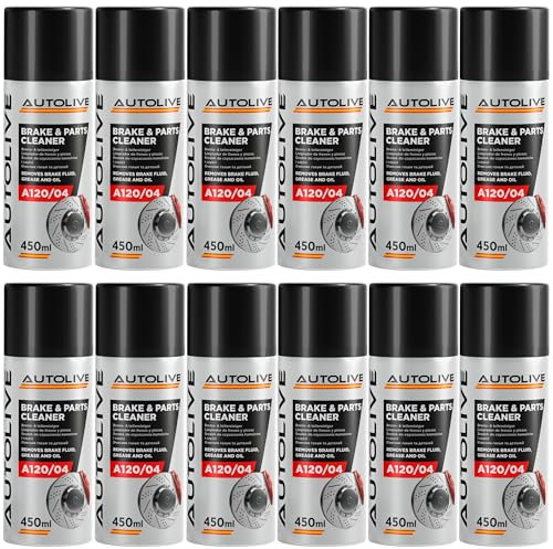 AUTOLIVE GROUP Limpiador de Frenos y Embrague - Brake & Parts Cleaner Pack de 12 - Ayuda a Eliminar Aceites, Grasas, Alquitrán, Resina y Pegamento - No Daña Articulaciones ni Juntas - 450 mL