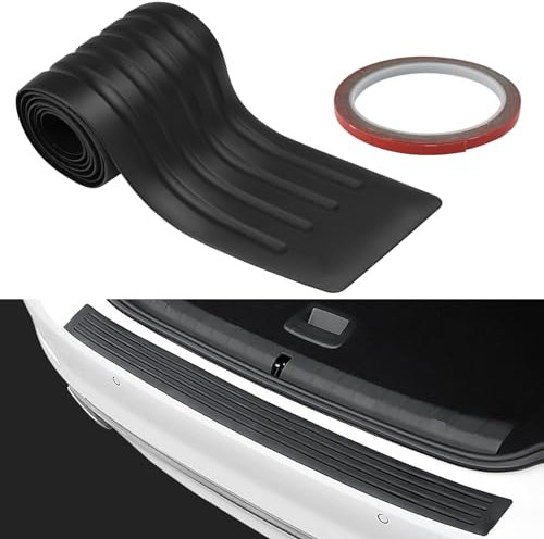 Protezione Paraurti Posteriore Auto 104x9cm, Protettore del Bagagliaioin Gomma, Striscia di Protezione del Bagagliaio Antigraffiti è Adatto Alla Maggior Parte Delle Auto, dei SUVs e dei Camion