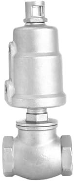 BSAXITHZB 1/2 3/4 1 Neutrales Gas-Luft-T-Typ-Pneumatik-Absperrventil aus Edelstahl mit Gewinde (Size : 12, Color : Double Acting)