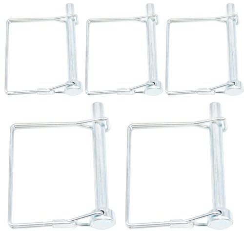 Ruidee 5 Stück Rechteck Splinte 8x70mm Welle Sicherungsstift Kupplungsstift Karbonstahl Sicherungssplint Sicherungsbolzen Oberlenkerbolzen für Bauernhof-Anhänger, Bauernhof, Garten (FSX/8x70mm)