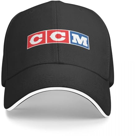 CIZIEOE Baseball Kappe CCM Retro Eishockey Logo 2 Baseball Cap Luxus Cap Pferdemütze Wild Ball Mütze Golf Herren Mütze Damen Geschenk