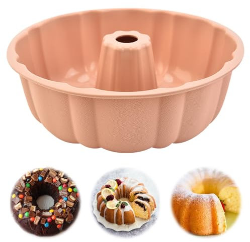 TESSTSY Moldes Donuts Silicona, 24 cm Molde de Silicona para Gelatina, Molde para Donuts Antiadherentes, Molde Bizcocho Silicone, para Tartas, Postres, Chocolates