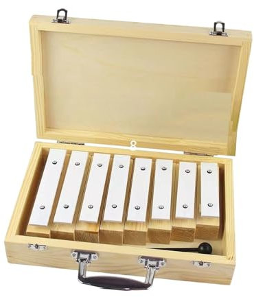TTETTZ 8 Noten Glockenspiel Xylophon Metalltasten Kindermusikinstrument für Kinder