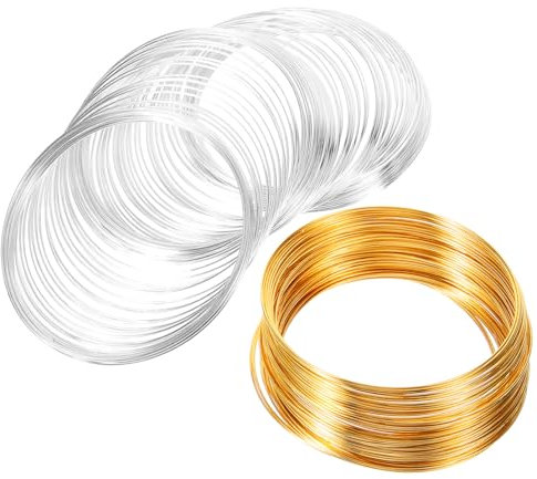 Lurrose 2rollen Multifunktionaler Schmuckdraht Edelstahl Schmuckdraht Biegsam Und Verschleißfest Für DIY Perlenarbeiten Basteldraht Modellbau Armband Halskette Flexibel Zuschneidbar
