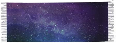Warmer Winterschal für Damen, Wellenstreifen-Druck, weiche Decke, Schal, Accessoire, 190 x 68 cm, Universum mit Sternen, Galaxie, interstellar, Einheitsgröße