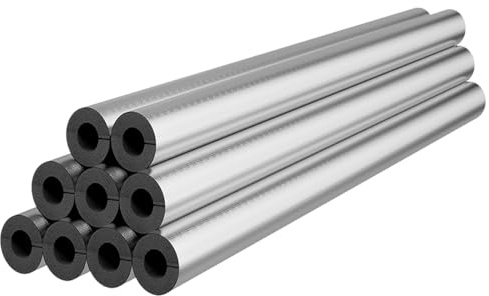 Frostschutz Isolierrohr Für Den Außenbereich, Selbstklebendes Rohrisolierung Aus Aluminiumfolie, Wasserdichte Schaumstoffschlauch, 22mm 27mm 43.0mm 48mm 60mm 76mm 89mm 110mm ID(110.0mmX20.0mmX95cm)