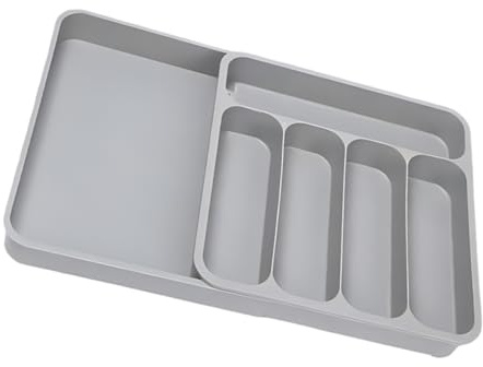 COLLBATH Organizador de Cubiertos Expandible para Cajón de Cocina Bandeja de Utensilios Resistente Compartimentos Múltiples para Tenedores Cucharas y Palillos Fácil de Limpiar y Duradero